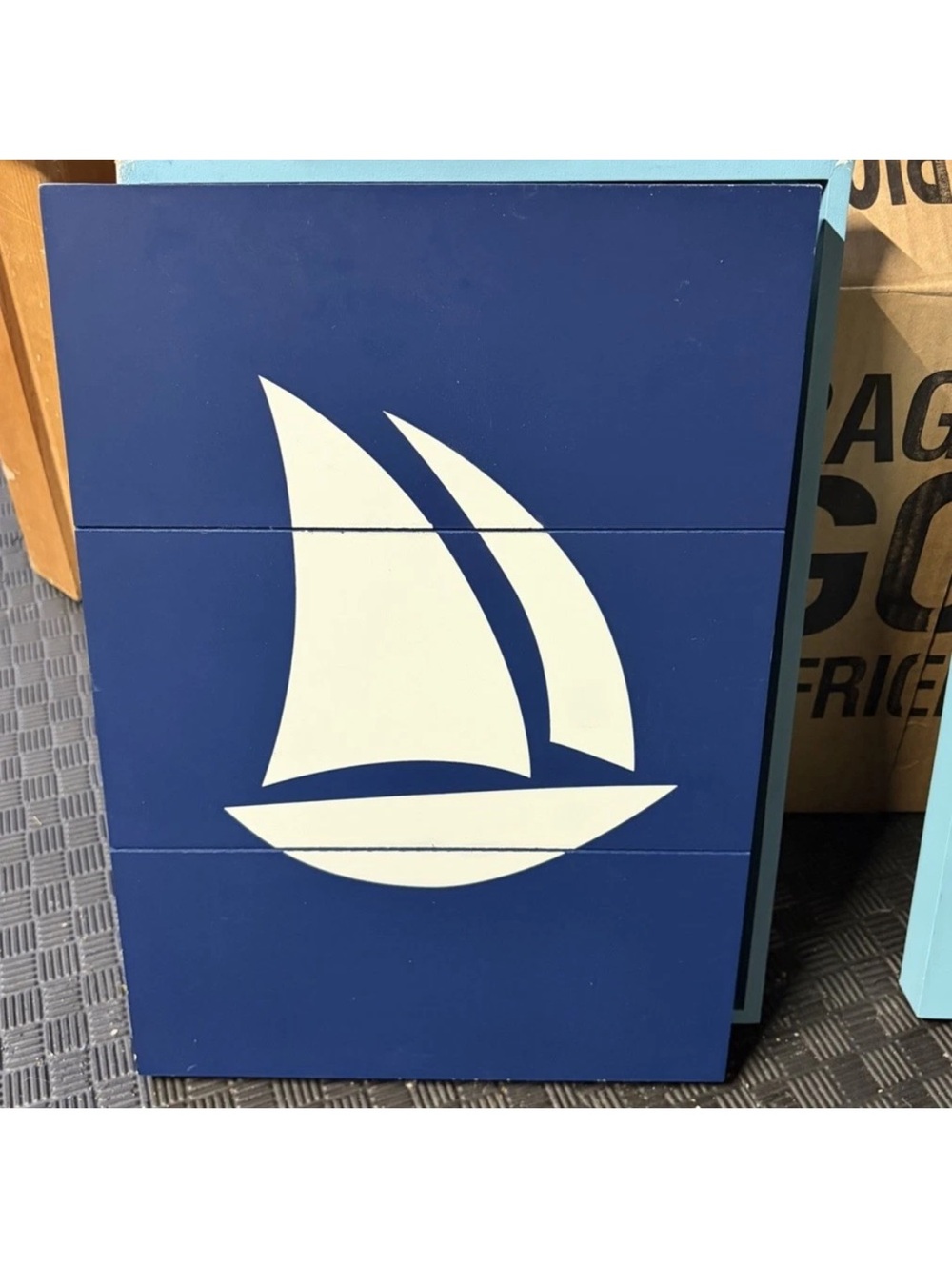Hobby Lobby Blue and White Sailboat Wall Art